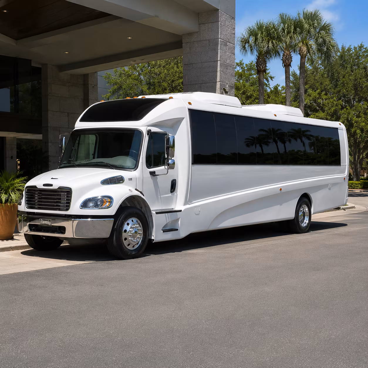 compare corporate shuttle options for hotel to showroom loops during market week