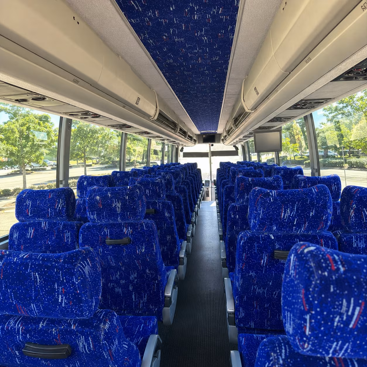 high point charter bus inside
